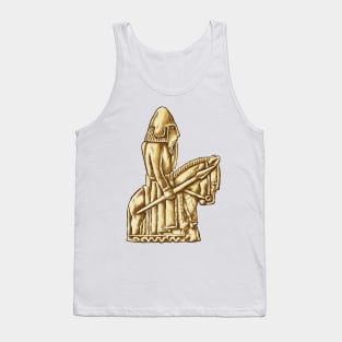 Daring Cavalier: The Lewis Chessmen Knight Design Tank Top